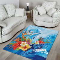 Polynesia Humpback Whale Area Rug Ocean Style
