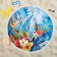 Polynesia Humpback Whale Beach Blanket Ocean Style LT05 One Size 150cm Blue - Polynesian Pride