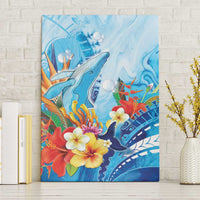 Polynesia Humpback Whale Canvas Wall Art Ocean Style LT05 Without Frame Blue - Polynesian Pride