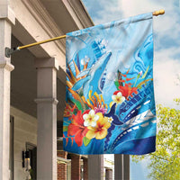 Polynesia Humpback Whale Garden Flag Ocean Style LT05 House Flag Blue - Polynesian Pride