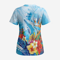 Polynesia Humpback Whale Scrub Top Ocean Style LT05 - Polynesian Pride