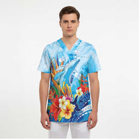 Polynesia Humpback Whale Scrub Top Ocean Style LT05 - Polynesian Pride