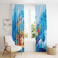 Polynesia Humpback Whale Window Curtain Ocean Style LT05 - Polynesian Pride