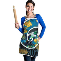 New Zealand Tui Bird Apron Maori Koru With Kowhai Flowers LT05 - Polynesian Pride