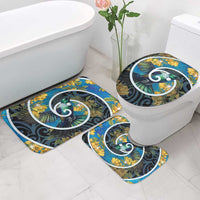 New Zealand Tui Bird Bathroom Set Maori Koru With Kowhai Flowers LT05 - Polynesian Pride