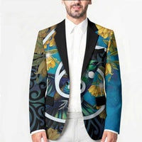 New Zealand Tui Bird Blazer Maori Koru With Kowhai Flowers LT05 - Polynesian Pride