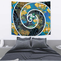 New Zealand Tui Bird Tapestry Maori Koru With Kowhai Flowers LT05 - Polynesian Pride