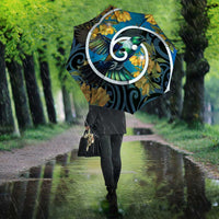 New Zealand Tui Bird Umbrella Maori Koru With Kowhai Flowers LT05 - Polynesian Pride