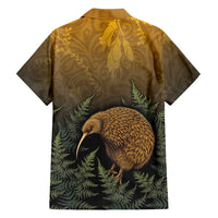 New Zealand Kiwi Bird Family Matching Mermaid Dress and Hawaiian Shirt Silver Fern Mix Maori Pattern