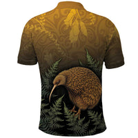New Zealand Kiwi Bird Polo Shirt Silver Fern Mix Maori Pattern LT05 - Polynesian Pride