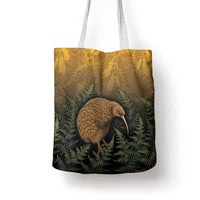 New Zealand Kiwi Bird Tote Bag Silver Fern Mix Maori Pattern LT05 - Polynesian Pride