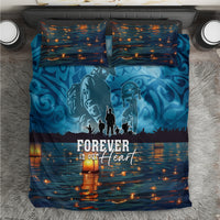 Hawaii Memorial Day Lantern Floating Bedding Set Always In Our Hearts LT05 Blue - Polynesian Pride
