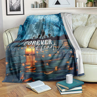 Hawaii Memorial Day Lantern Floating Blanket Always In Our Hearts LT05 Blue - Polynesian Pride