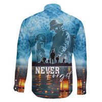 Hawaii Memorial Day Lantern Floating Family Matching Short Sleeve Bodycon Dress and Hawaiian Shirt Always In Our Hearts LT05 - Polynesian Pride