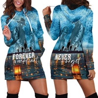 Hawaii Memorial Day Lantern Floating Hoodie Dress Always In Our Hearts LT05 - Polynesian Pride