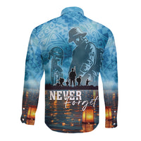 Hawaii Memorial Day Lantern Floating Long Sleeve Button Shirt Always In Our Hearts