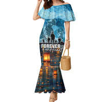 Hawaii Memorial Day Lantern Floating Mermaid Dress Always In Our Hearts LT05 Women Blue - Polynesian Pride