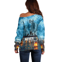 Hawaii Memorial Day Lantern Floating Off Shoulder Sweater Always In Our Hearts