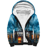 Hawaii Memorial Day Lantern Floating Sherpa Hoodie Always In Our Hearts LT05 Unisex Blue - Polynesian Pride
