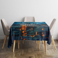 Hawaii Memorial Day Lantern Floating Tablecloth Always In Our Hearts LT05 - Polynesian Pride