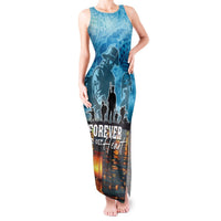 Hawaii Memorial Day Lantern Floating Tank Maxi Dress Always In Our Hearts LT05 Women Blue - Polynesian Pride