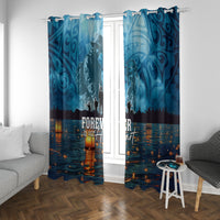 Hawaii Memorial Day Lantern Floating Window Curtain Always In Our Hearts LT05 With Grommets Blue - Polynesian Pride