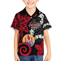 Tahiti Heiva Festival Hawaiian Shirt Floral Pattern With Coat Of Arms LT05 - Polynesian Pride
