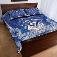 Marshall Islands Jemenei Day Quilt Bed Set Polynesian Tribal Tattoo Seashell Necklace