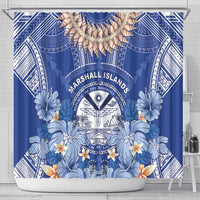 Marshall Islands Jemenei Day Shower Curtain Polynesian Tribal Tattoo Seashell Necklace