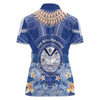Marshall Islands Jemenei Day Women Polo Shirt Polynesian Tribal Tattoo Seashell Necklace