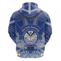 Marshall Islands Jemenei Day Zip Hoodie Polynesian Tribal Tattoo Seashell Necklace LT05 - Polynesian Pride