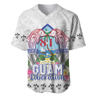 Guam Chamorro Liberation Day Baseball Jersey 82nd Anniversary LT05 White - Polynesian Pride