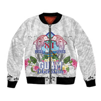 Guam Chamorro Liberation Day Bomber Jacket 82nd Anniversary LT05 Unisex White - Polynesian Pride