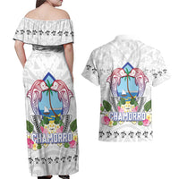 Guam Chamorro Liberation Day Couples Matching Off Shoulder Maxi Dress and Hawaiian Shirt 82nd Anniversary LT05 - Polynesian Pride