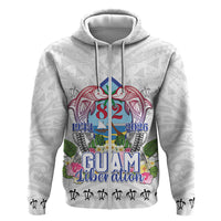 Guam Chamorro Liberation Day Hoodie 82nd Anniversary LT05 Zip Hoodie White - Polynesian Pride