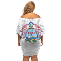 Guam Chamorro Liberation Day Off Shoulder Short Dress 82nd Anniversary LT05 - Polynesian Pride