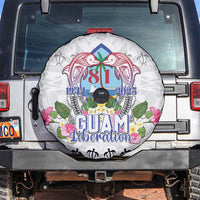 Guam Chamorro Liberation Day Spare Tire Cover 82nd Anniversary LT05 No hole White - Polynesian Pride