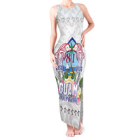 Guam Chamorro Liberation Day Tank Maxi Dress 82nd Anniversary LT05 Women White - Polynesian Pride