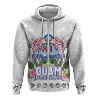 Guam Chamorro Liberation Day Zip Hoodie 82nd Anniversary LT05 Zip Hoodie White - Polynesian Pride