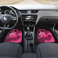 Personalised Cancer Fighter Car Mats I Beat Cancer LT05 Set 2pcs - Front Pink - Polynesian Pride