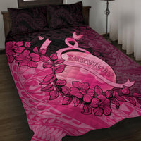 Cancer Fighter Quilt Bed Set I Beat Cancer LT05 Pink - Polynesian Pride