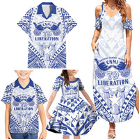 Northern Mariana Islands Liberation Day Family Matching Summer Maxi Dress and Hawaiian Shirt 79th Anniversary