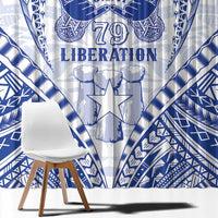 Northern Mariana Islands Liberation Day Window Curtain 79th Anniversary LT05 - Polynesian Pride