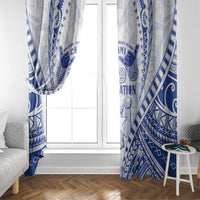 Northern Mariana Islands Liberation Day Window Curtain 79th Anniversary LT05 - Polynesian Pride