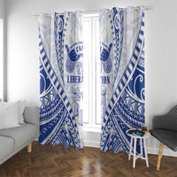 Northern Mariana Islands Liberation Day Window Curtain 79th Anniversary LT05 With Grommets Blue - Polynesian Pride
