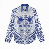 Northern Mariana Islands Liberation Day Women Casual Shirt 79th Anniversary