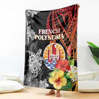 French Polynesia Bastille Day Blanket Tropical Turtle Hibiscus Polynesian Pattern LT05 - Polynesian Pride
