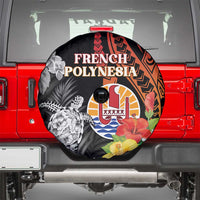 French Polynesia Bastille Day Spare Tire Cover Tropical Turtle Hibiscus Polynesian Pattern LT05 - Polynesian Pride