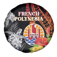 French Polynesia Bastille Day Spare Tire Cover Tropical Turtle Hibiscus Polynesian Pattern LT05 - Polynesian Pride