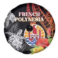 French Polynesia Bastille Day Spare Tire Cover Tropical Turtle Hibiscus Polynesian Pattern LT05 - Polynesian Pride